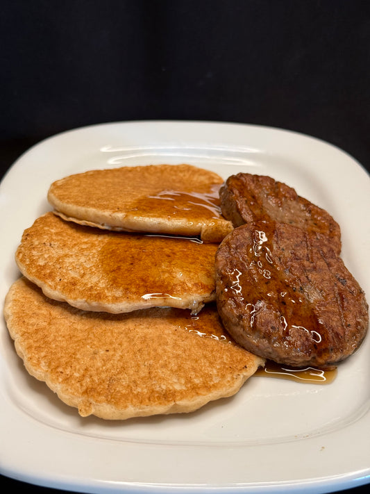 Protein Pancakes with Turkey Sausage