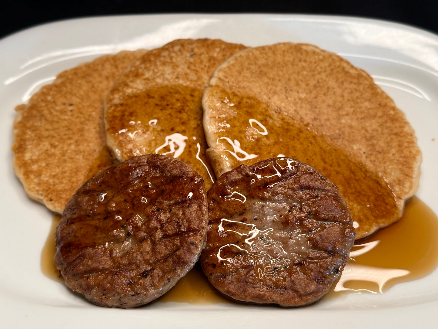 Protein Pancakes with Turkey Sausage
