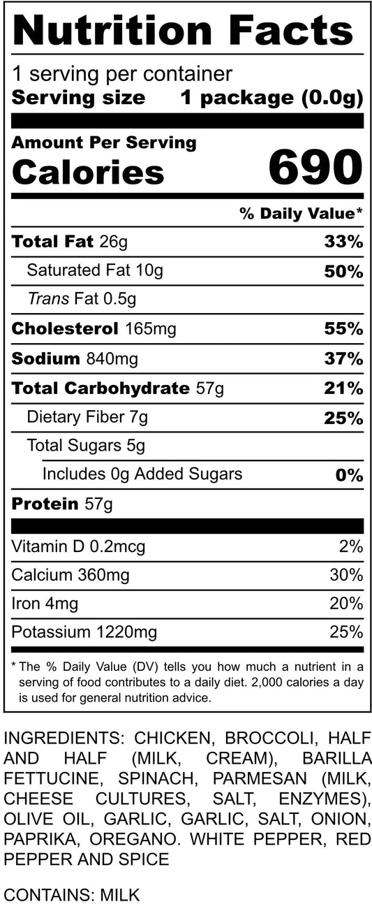 Creamy Cajun Chicken Fettucine with Steamed Broccoli