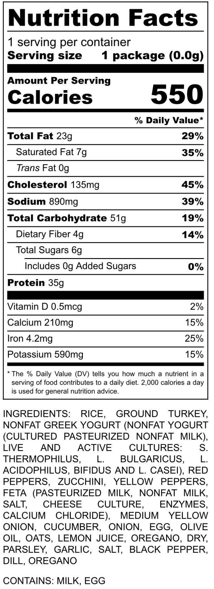 Greek Turkey Meatball with Tzatziki Sauce over Rice with Roasted Vegetables