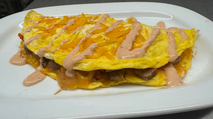 Turkey Sausage Fiesta Omelette